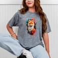 Fox For Fox Lovers Men Women Kids Introverts Mineral Wash Tshirts Mineral Gray