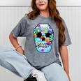 Frutiger Aero Aesthetic Tech Skull Computer Fishes Mineral Wash Tshirts Mineral Gray