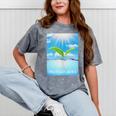 Frutiger Aero Aesthetics Mineral Wash Tshirts Mineral Gray