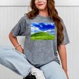 Frutiger Aero Meadow Aesthetic Y2k 2000s Ironic Nostalgic Mineral Wash Tshirts Mineral Gray