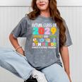 Future Class Of 2029 I Survived Passed 5th Grade Graduation Mineral Wash Tshirts Mineral Gray