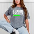 Future Engineer Loading Bar Cool Graduation Mineral Wash Tshirts Mineral Gray
