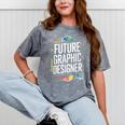 Future Graphic Er Graduation School Toddler Women Men Mineral Wash Tshirts Mineral Gray