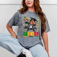 Future HBCU Grad Dabbing Kid Graduation For Boys Kids Mineral Wash Tshirts Mineral Gray