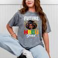 Future HBCU Grad Girl HBCU Toddler Kids Graduation Mineral Wash Tshirts Mineral Gray