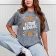 Future Mechanic Graduation School Kids Toddler Women Men Gag Mineral Wash Tshirts Mineral Gray