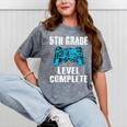 Gamer Graduation 5th Grade Level Complete Video Games Boys Mineral Wash Tshirts Mineral Gray