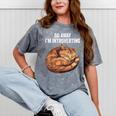Go Away I'm Introverting Cat Introvert Men Women Girls Kids Mineral Wash Tshirts Mineral Gray