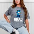 Grad Class Of 2025 Boys Shark Graduation Graduated Mineral Wash Tshirts Mineral Gray