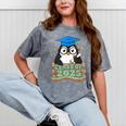 Graduate Penguin Class Of 2025 Kids Graduation Mineral Wash Tshirts Mineral Gray