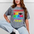 I Graduated From 1st Grade Graduation Matching Student Mineral Wash Tshirts Mineral Gray