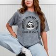 I Graduated Can I Go Back To Bed Now 2024 Graduation Panda Mineral Wash Tshirts Mineral Gray