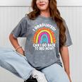 I Graduated Can I Go Back To Bed Now Graduation Hat Rainbow Mineral Wash Tshirts Mineral Gray