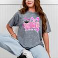 Graduation 2027 Senior 2027 Class Of 2027 Coquette Pink Girl Mineral Wash Tshirts Mineral Gray