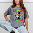 Graduation I Crushed Kindergarten Unicorn Girls Grad Magical Mineral Wash Tshirts Mineral Gray