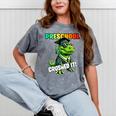 Graduation Preschool Dinosaur T Rex Crushed It Boys Grad Mineral Wash Tshirts Mineral Gray