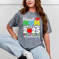 Graduation Proud Mom Of 2025 Kindergarten Graduate Mineral Wash Tshirts Mineral Gray