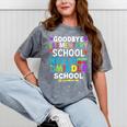 Graduation Shirt For 5th Grader Goodbye Hello Middle School Mineral Wash Tshirts Mineral Gray