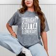 Graduation Shirt Straight Outta Elementary Mineral Wash Tshirts Mineral Gray