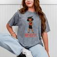 Graduation Woman Tshirt Black Melanin Masters Degree Mineral Wash Tshirts Mineral Gray
