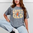 Groovy Dad 70s Aesthetic Nostalgia 1970's Retro Dad Mineral Wash Tshirts Mineral Gray