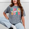 Groovy Senior Class Of 2026 My Last First Day Graduation 26 Mineral Wash Tshirts Mineral Gray