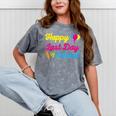 Happy Last Day Of School Graduation Teacher Students T-Shirt Mineral Wash Tshirts Mineral Gray