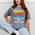 Happy Last Day Of School Pre-K Life Graduation T-Shirt Mineral Wash Tshirts Mineral Gray