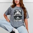 I Hate Everyone Introvert Anti-Social Dark Humor Mineral Wash Tshirts Mineral Gray I Hate Everyone Introvert Anti-Social Dark Humor Mineral Wash Tshirts Mineral Gray