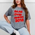 High School Graduation Tshirt Game Over Senior Class Of 2018 Mineral Wash Tshirts Mineral Gray