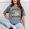 Holiday Scene Nostalgia North Pole Tree Farm Merry Christmas Mineral Wash Tshirts Mineral Gray