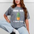 Hug Me I Dare You Introvert Cactus Tee Mineral Wash Tshirts Mineral Gray Hug Me I Dare You Introvert Cactus Tee Mineral Wash Tshirts Mineral Gray