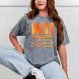 INTJ Architect Personality Introvert Sarcastic Orange Mineral Wash Tshirts Mineral Gray