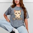 Introvert Anime Cat Ew People Mineral Wash Tshirts Mineral Gray