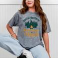 Introvert Camping Social Battery Recharging In The Woods Mineral Wash Tshirts Mineral Gray