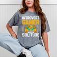 Introvert Gamer Video Games Anti Social Team Player Mineral Wash Tshirts Mineral Gray