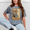 Introvert Homebody Awkward Skeleton The Homebody Tarot Card Mineral Wash Tshirts Mineral Gray