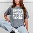 Introvert Quotes Introverted Willing To Discuss Lock Picking Premium Mineral Wash Tshirts Mineral Gray