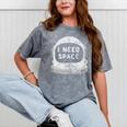 Introvert Space Helmet I Need Space Men Women Mineral Wash Tshirts Mineral Gray Introvert Space Helmet I Need Space Men Women Mineral Wash Tshirts Mineral Gray
