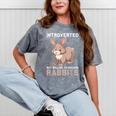 Introverted Rabbits Bunny Lover Rabbit Introvert Mineral Wash Tshirts Mineral Gray