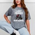 I Just Crushed High School Graduation Monster Truck Shirt Mineral Wash Tshirts Mineral Gray