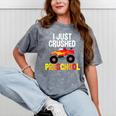 I Just Crushed Preschool Monster Graduation Pre-K Shirt Mineral Wash Tshirts Mineral Gray