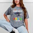 I Just Officially Graduated Pre k Graduation 2024 Pre-K Kids Mineral Wash Tshirts Mineral Gray