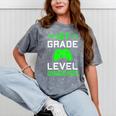 Kids 1st Grade Level Unlocked Back To School Gamer Graduation Mineral Wash Tshirts Mineral Gray
