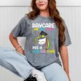 Kids Daycare Graduation Unicorn Last Day Of School Kids Mineral Wash Tshirts Mineral Gray