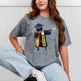 Kids HBCU Boys Grad Dabbing Graduation Mineral Wash Tshirts Mineral Gray