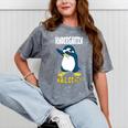 Kids Kindergarten Dabbing Penguin Nailed It Graduation Class 2021 Mineral Wash Tshirts Mineral Gray