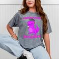 Kids Kindergarten Graduation Idea For Girls Dinosaur Mineral Wash Tshirts Mineral Gray