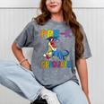 Kids Pre-K Graduate Dinosaur T-Rex Pre Kindergarten Graduation Mineral Wash Tshirts Mineral Gray
