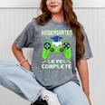 Kindergarten Graduation Level Complete Gamer Class 2024 Kids Mineral Wash Tshirts Mineral Gray